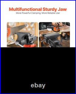 8 Bench Vise Multipurpose Heavy Duty Ductile Iron Swivel Locking Base