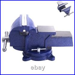 8 Blue Bench Vise 360 Degree Swivel Locking Base 6.5 Opening Bench Table Vise