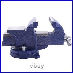 8 Blue Bench Vise 360 Degree Swivel Locking Base 6.5 Opening Bench Table Vise