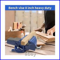 8 Heavy Duty Bench Vise Cast Iron Vise with 360° Flexible Swivel L. Fast