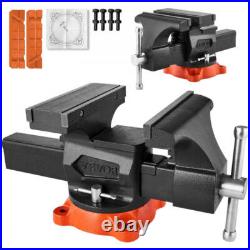 8 Heavy Duty Bench Vise with 360° Swivel Locking Base, Multipurpose Ductile Iro