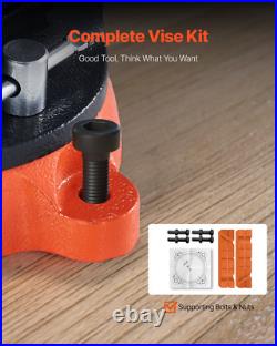 8 Heavy Duty Bench Vise with 360° Swivel Locking Base, Multipurpose Ductile Iro