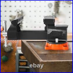 8 Heavy Duty Bench Vise with 360° Swivel Locking Base, Multipurpose Ductile Iro