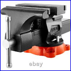 8 Heavy Duty Bench Vise with 360° Swivel Locking Base, Multipurpose Ductile Iro