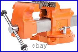 8 Inch Bench Vise Ductile Iron with Channel Steel and 360-Degree Swivel Base