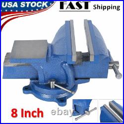 8 Inch Mechanic Bench Vise Table Clamp Press Locking Swivel Base Heavy Duty