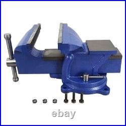 8 Steel Bench Vise 360° Base Rotating 14×8×7.3 Clamping Tool WithAnvil Block