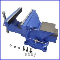 8 Steel Bench Vise 360° Base Rotating 14×8×7.3 Clamping Tool WithAnvil Block