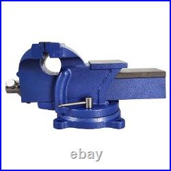 8 Steel Bench Vise 360° Base Rotating 14×8×7.3 Clamping Tool WithAnvil Block