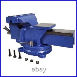 8 Steel Bench Vise 360° Base Rotating 14×8×7.3 Clamping Tool WithAnvil Block