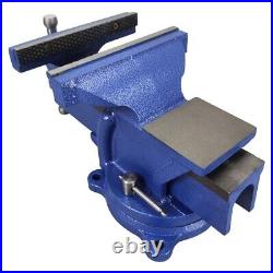 8 Steel Bench Vise 360° Base Rotating 14×8×7.3 Clamping Tool WithAnvil Block