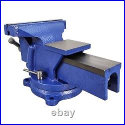 8 Steel Bench Vise 360° Base Rotating 14×8×7.3 Clamping Tool WithAnvil Block