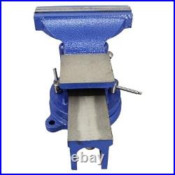 8 Steel Bench Vise 360° Base Rotating 14×8×7.3 Clamping Tool WithAnvil Block