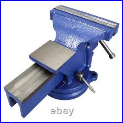 8 Steel Bench Vise 360° Base Rotating 14×8×7.3 Clamping Tool WithAnvil Block