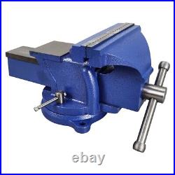 8 Steel Bench Vise 360° Base Rotating 14×8×7.3 Clamping Tool WithAnvil Block