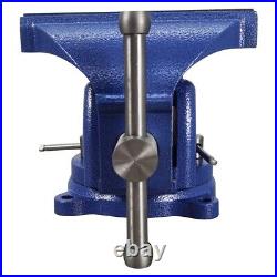 8 Steel Bench Vise 360° Base Rotating 14×8×7.3 Clamping Tool WithAnvil Block