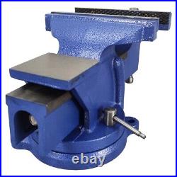 8 Steel Bench Vise 360° Base Rotating 14×8×7.3 Clamping Tool WithAnvil Block