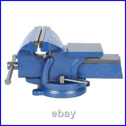 8in Bench Vise with Anvil Swivel Locking Base Table Clamp Heavy Duty Vice