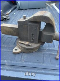 American Scale Co Kansas City MO #78 Vise 5 Jaw W Swivel Base Vintage