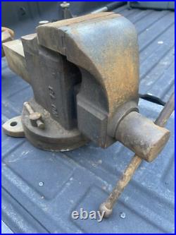American Scale Co Kansas City MO #78 Vise 5 Jaw W Swivel Base Vintage