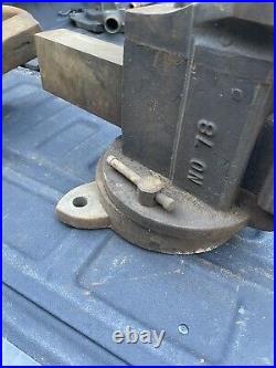 American Scale Co Kansas City MO #78 Vise 5 Jaw W Swivel Base Vintage