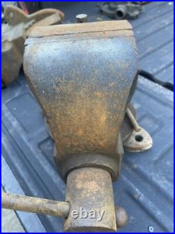 American Scale Co Kansas City MO #78 Vise 5 Jaw W Swivel Base Vintage