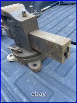 American Scale Co Kansas City MO #78 Vise 5 Jaw W Swivel Base Vintage