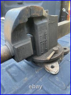 American Scale Co Kansas City MO #78 Vise 5 Jaw W Swivel Base Vintage
