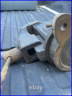 American Scale Co Kansas City MO #78 Vise 5 Jaw W Swivel Base Vintage