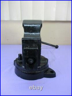 Antique 1910 Chas. Parker 229X Machinist Bench Vise with Swivel Base USA