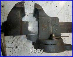 Antique Chas. Charles Parker Swivel Base Huge Vise 5.5 Jaws, 30 long, 148 lbs