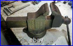 Antique Chas. Charles Parker Swivel Base Huge Vise 5.5 Jaws, 30 long, 148 lbs