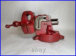 Antique Emmert Machinists Toolmakers Vise Model 6A 3 Jaws Swivel Base Repaired