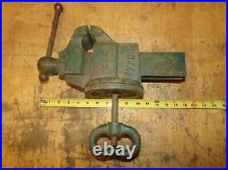 Antique No. 722 Parker Trogan Bench Vise WithSwivel Base 3 Jaws