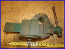 Antique No. 722 Parker Trogan Bench Vise WithSwivel Base 3 Jaws