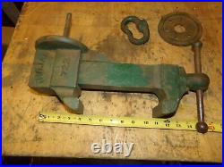 Antique No. 722 Parker Trogan Bench Vise WithSwivel Base 3 Jaws