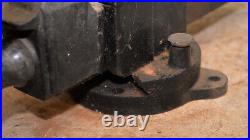 Antique coach maker vise swivel 4 1/2 jaw & base collectible machinist tool