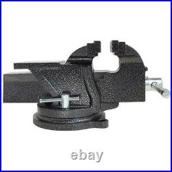BESSEY Bench Vise With Swivel Base 6-Inch Built-In Anvil Hardened Steel Jaws