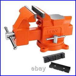 Bench Vise, 5 Heavy-Duty Utility Combination Pipe Home Vise, Swivel Base