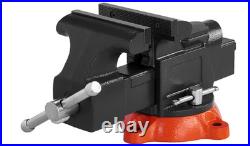 Bench Vise, 5 Jaw Width, 5 Max Jaw Opening Multipurpose Vise with 360° Swivel