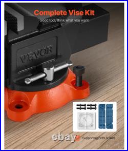 Bench Vise, 5 Jaw Width, 5 Max Jaw Opening Multipurpose Vise with 360° Swivel