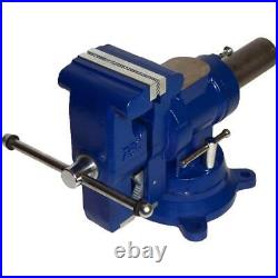 Bench Vise 5 W Multi Jaw Rotating Combination Pipe Swivel Base Built-in Anvil
