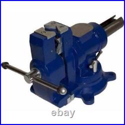 Bench Vise 5 W Multi Jaw Rotating Combination Pipe Swivel Base Built-in Anvil