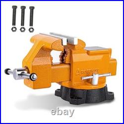 Bench Vise 6.5-Inch Heavy Duty Vise 210° Swivel Base, Multi-Purpose 6.5 inches