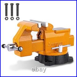 Bench Vise 6.5-Inch Heavy Duty Vise 210° Swivel Base, Multi-Purpose 6.5 inches