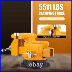 Bench Vise 6.5-Inch Heavy Duty Vise 210° Swivel Base, Multi-Purpose 6.5 inches