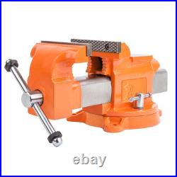 Bench Vise 8 Inch Ductile Iron Bench Vice with 360 Degree Swivel Base and Cha