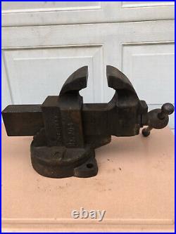 Bench Vise Charles Parker 4 Swivel Base Smooth Jaw Machinist 63 LB