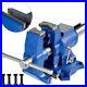 Bench Vise, Double Swivel Vise Head/Body, Pipe Vise 30Kn Clamping Force