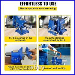 Bench Vise, Double Swivel Vise Head/Body, Pipe Vise 30Kn Clamping Force